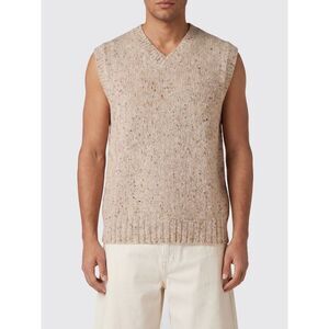 Howlin Men Howlin V-Neck Sweater Vest In Pure Wool With Ribbed Trims